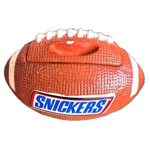 Snickers Football Shaped Candy Cookie Jar Decor Ceramic NFL